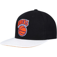New York Knicks Mitchell & Ness Hardwood Classics Wear Away Visor Snapback Hat - Black/White